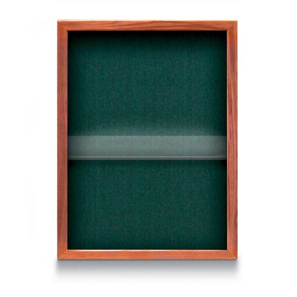 United Visual Products Indoor Enclosed Combo Board, 48"x36", Black Frame/Green & Cloud UVCB4836B-GREEN-CLOUD - main
